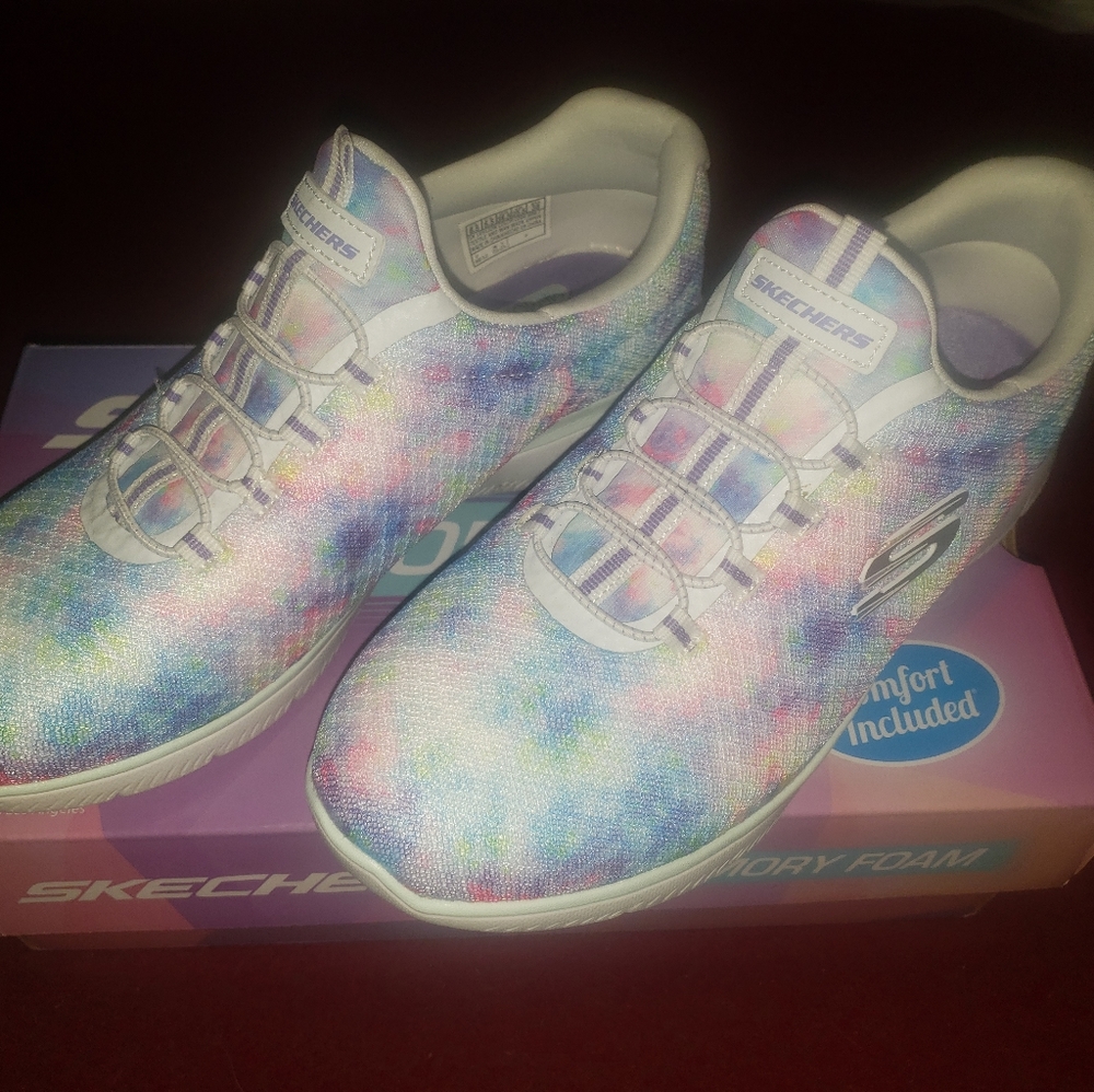 Skechers memory foam wide fit sneakers